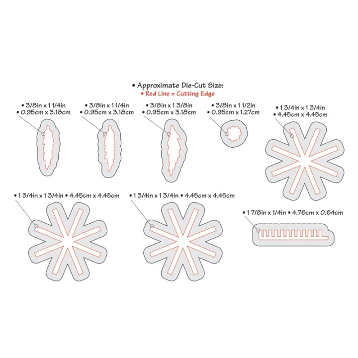 (659255)Sizzix Thinlits Die Set 8PK - Flower, Aster