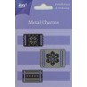 (6350/0101)Metal Charms pour ruban (3pcs)