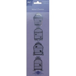 (6350/0102)Metal Charms cages (4pcs)
