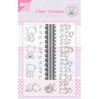 (6410/0319)Clear stamp bears in a row