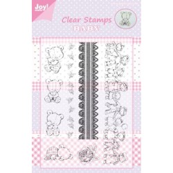 (6410/0319)Clear stamp Bären in einer Reihe