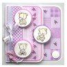 (6410/0319)Clear stamp bears in a row