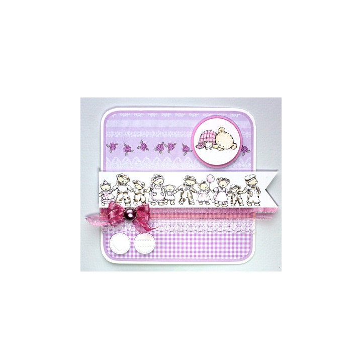 (6410/0319)Clear stamp beren in rij