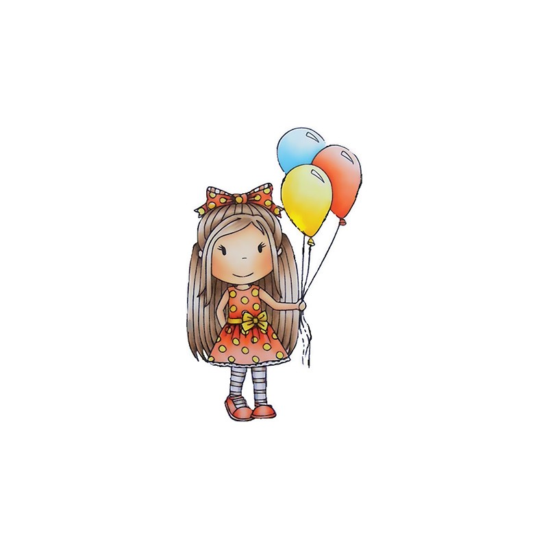 (PND2385)Paper Nest Dolls Birthday Balloon Ellie