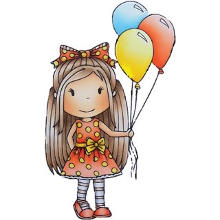 (PND2385)Paper Nest Dolls Birthday Balloon Ellie