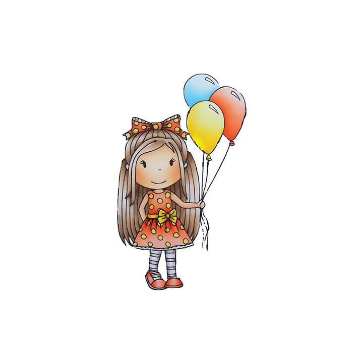 (PND2385)Paper Nest Dolls Birthday Balloon Ellie