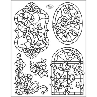 (4003 087 00)Clear stamps set Tiffany Window