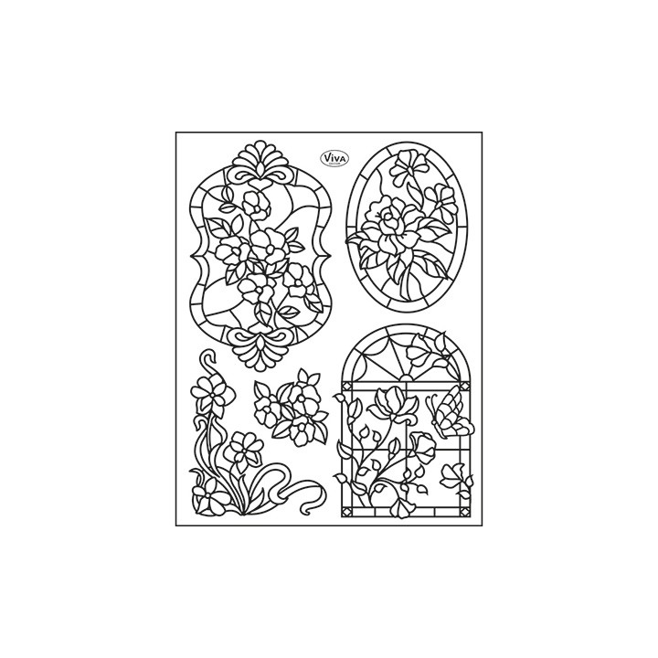 (4003 087 00)Clear stamps set Tiffany Window