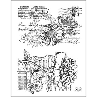 (4003 095 00)Clear stamps Gerbera & Pfingstrose
