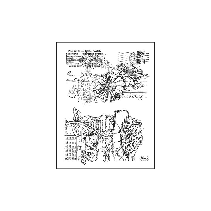 (4003 095 00)Clear stamps Gerbera & Pfingstrose