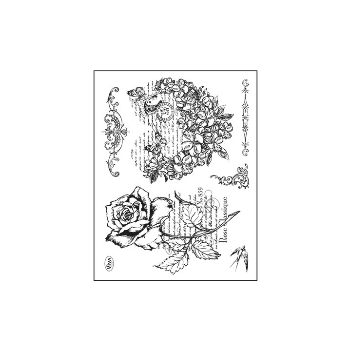 (4003 097 00)Clear stamps Blumenherz & Rose