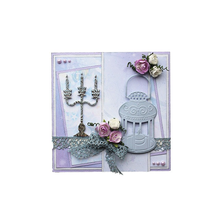 (6002/0377)Schneide & Präge Schablone Kerzenhalter und lampe