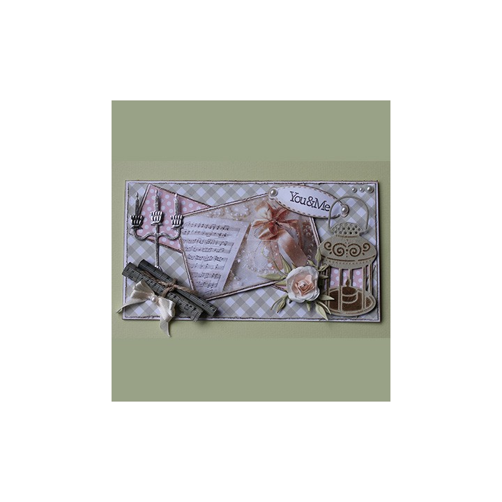 (6002/0377)Cutting & Embossing stencil kandelaar en lamp