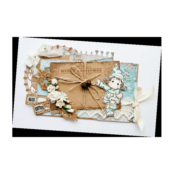 (6410/0113)Clear stamp Christmas card