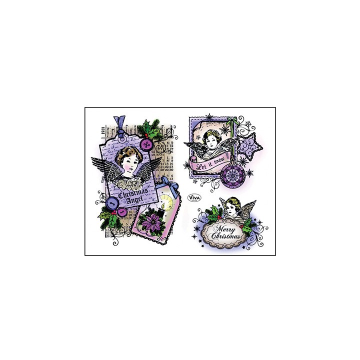 (4003 093 00)Clear stamps Christmas Angels