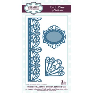 (CED2102)Craft Dies - Corner, Border & Tag