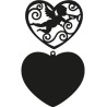 (CR1283)Craftables stencil filigree angel heart