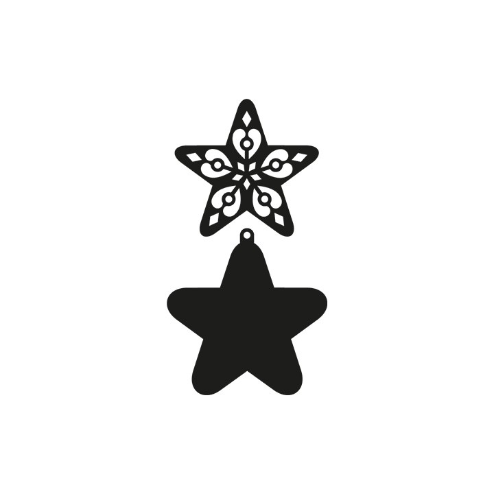 (CR1284)Craftables stencil filigree star