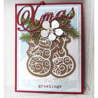 (CR1285)Craftables stencil Filigree Snowman