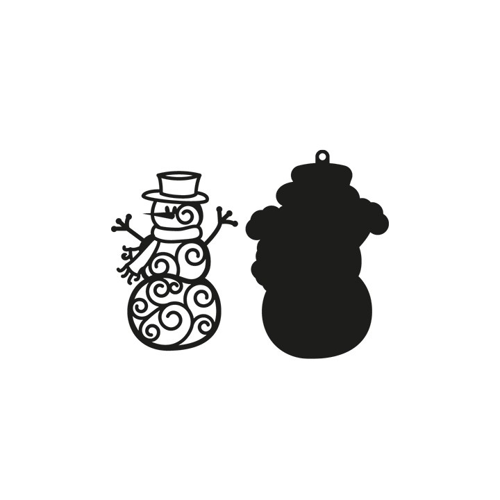 (CR1285)Craftables stencil Filigree Snowman