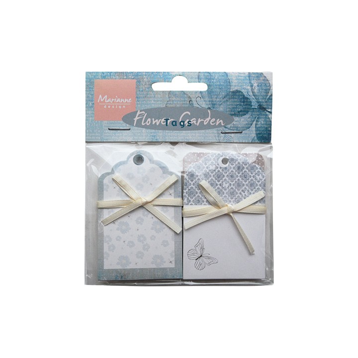 (JU0928)Marianne Design Flower garden (tags)