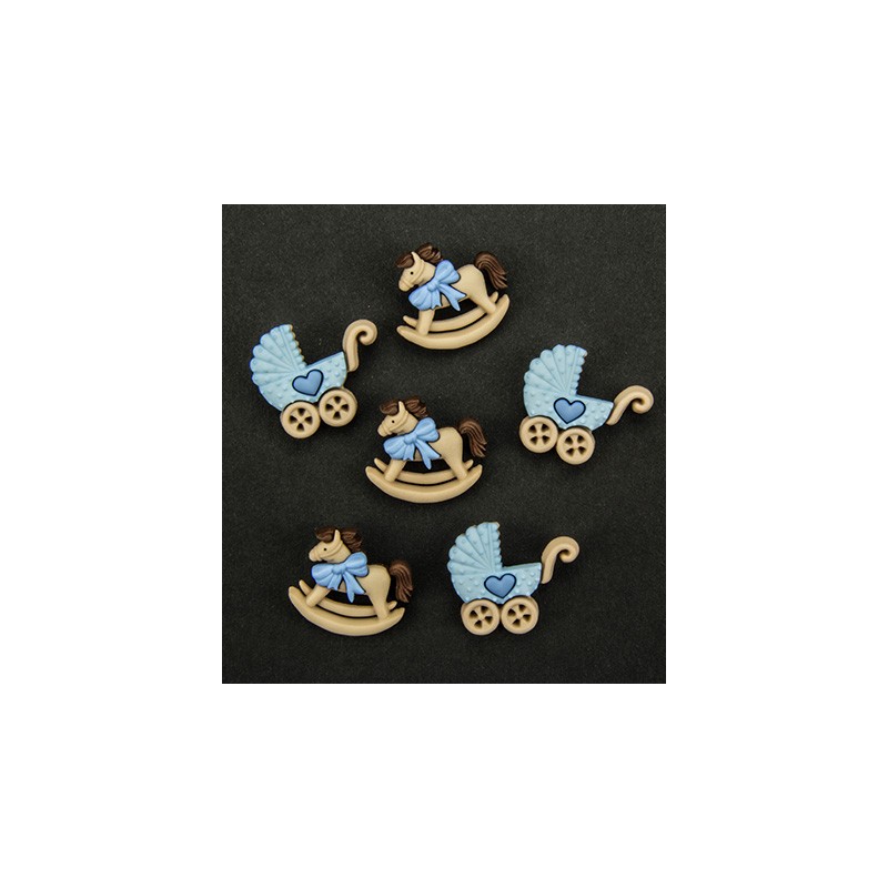 (6380/0506)Band-it - rocking horse - blue prams