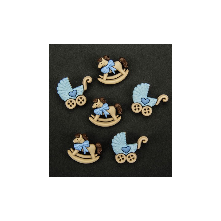 (6380/0506)Band-it - rocking horse - blue prams