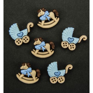 (6380/0506)Band-it - rocking horse - blue prams