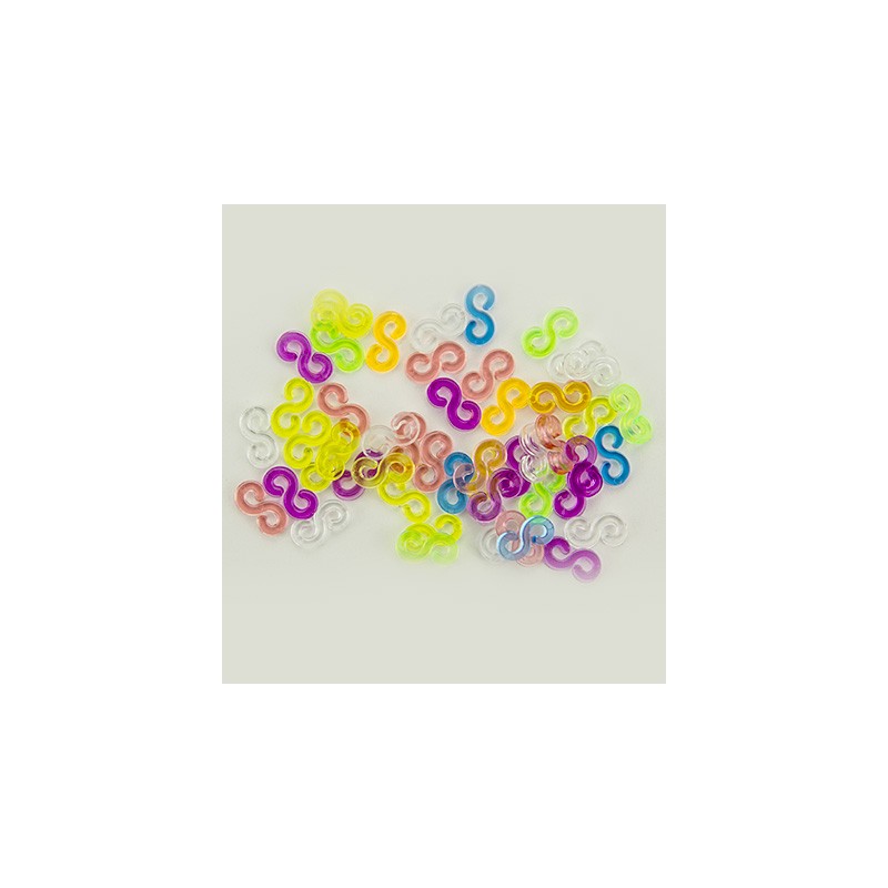 (6200/0899)Band it crochets fermoirs 50 Pièces colorés
