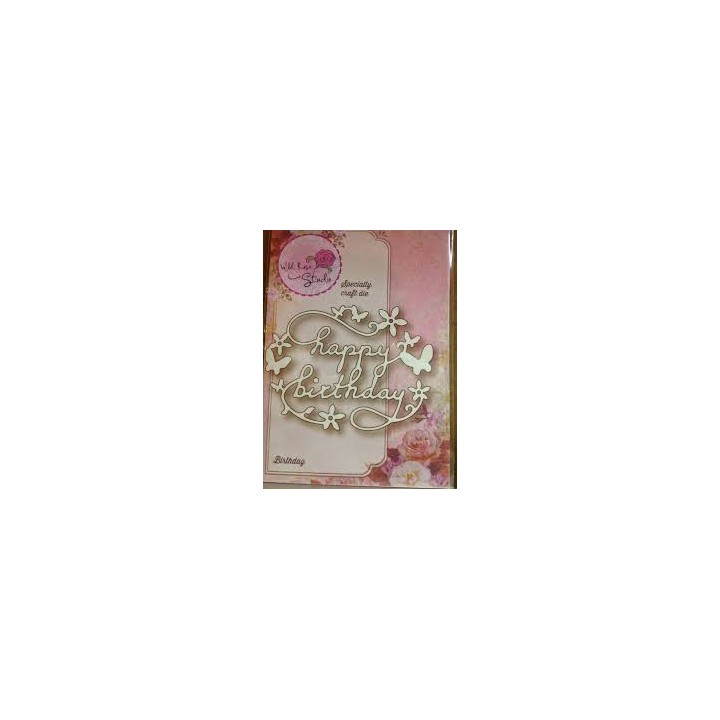 (SD0020)Wild Rose Studio`s Specialty die - Birthday