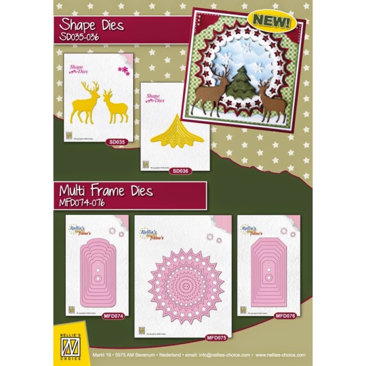 (SD036)Nellie's Shape Dies christmas tree