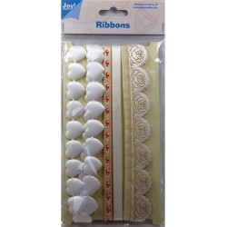 (6300/0301)Decoration ribbon - Creme