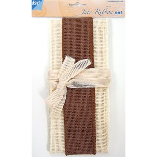 (6300/0503)Decoration ribbon - Jute - Set ivory - brown - ivory