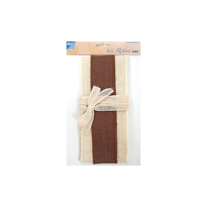 (6300/0503)Decoration ribbon - Jute - Set ivory - brown - ivory
