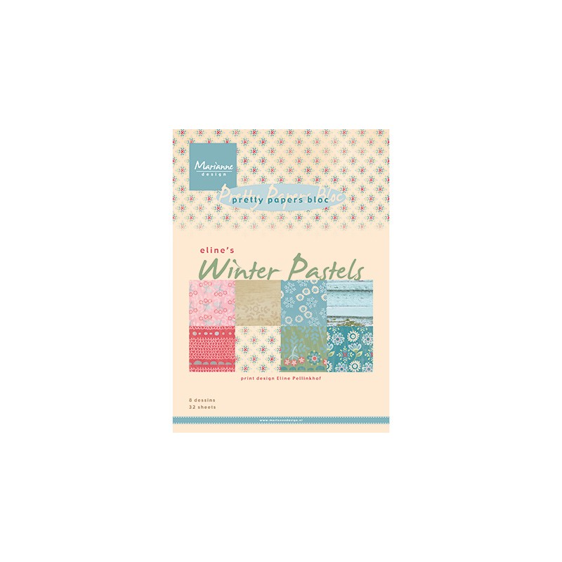 (PB7046)Paper bloc 15X21 cm  Eline's Winter Pastels