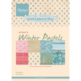 (PB7046)bloc de papier 15X21 cm  Eline's Winter Pastels