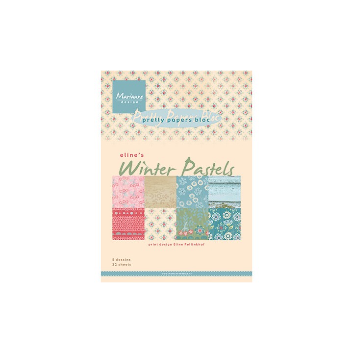 (PB7046)Paper bloc 15X21 cm  Eline's Winter Pastels