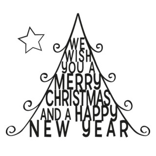 (FG2463)Marianne Design Quilling Clearstamps Christmas Tree
