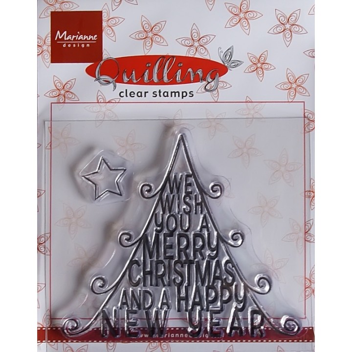 (FG2463)Marianne Design Quilling Clearstamps Christmas Tree
