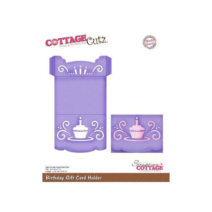(CX-021)Scrapping Cottage Birthday Gift Card Holder