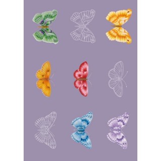 Pergamano vellum papillons (5F) (62578)