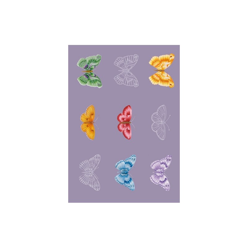 Pergamano vellum papillons (5F) (62578)