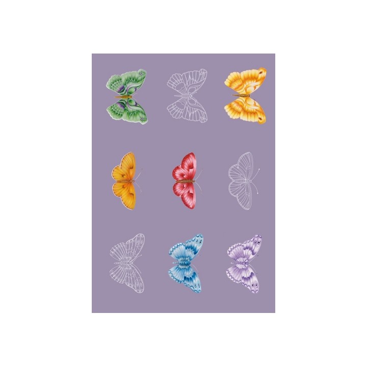 Pergamano vellum papillons (5F) (62578)