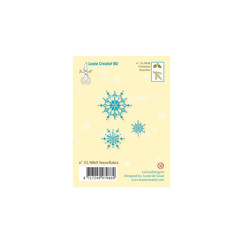 (55.9869)Clear stamp Snow flakes