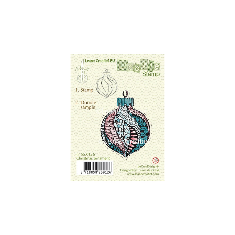(55.0126)Doodle stamp Christmas ornament (55.0126)Doodle stamp Christmas ornament