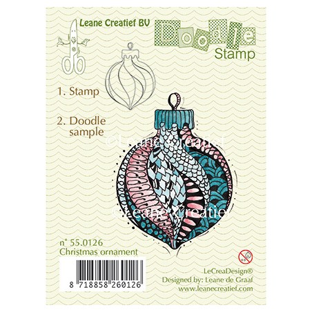 (55.0126)Doodle stamp Christmas ornament