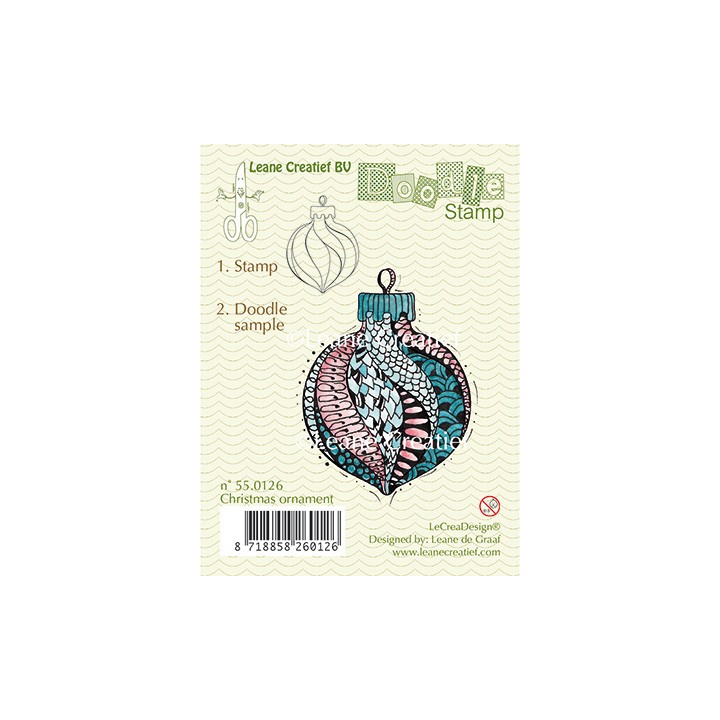 (55.0126)Doodle stamp Christmas ornament
