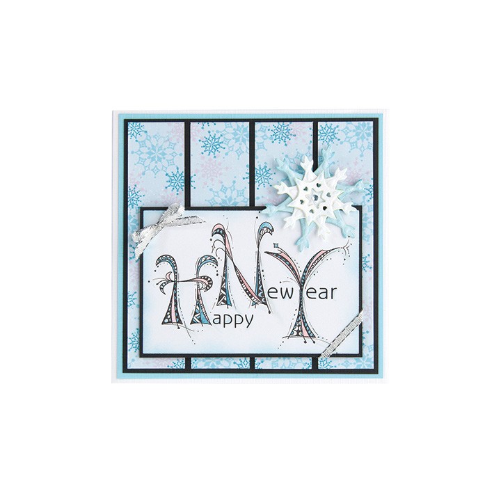 (55.0164)Doodle stamp Happy New Year