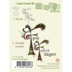 (55.0188)Doodle stamp Fijne Feestdagen