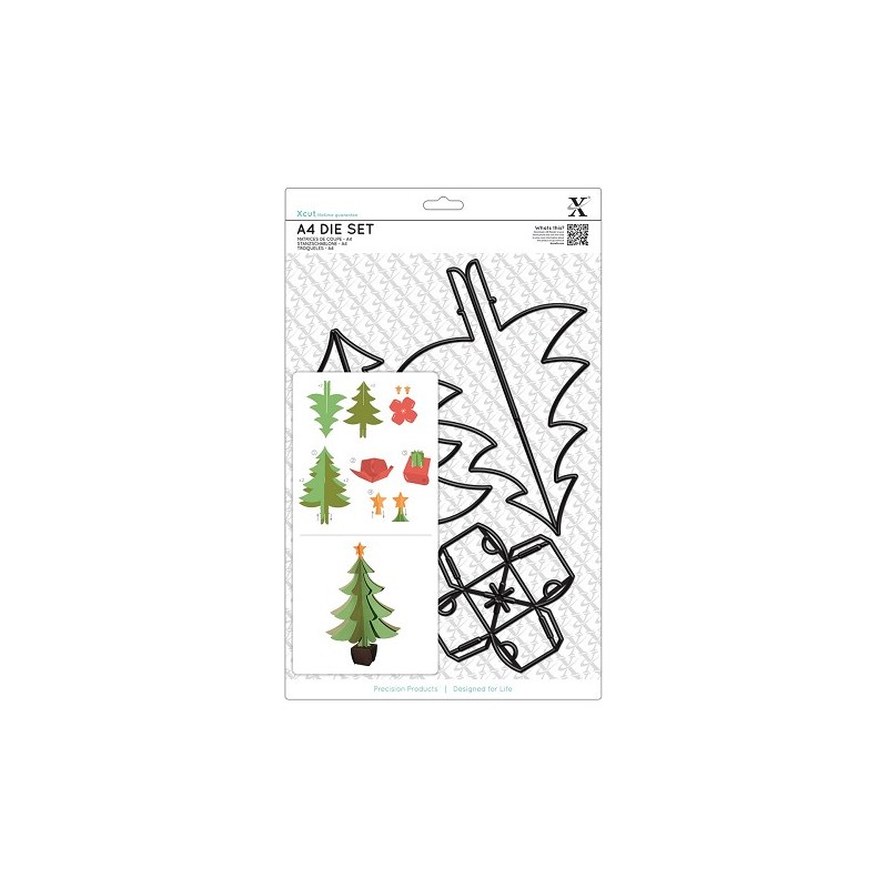 (XCU503214)A4 Die Set (5pcs) - Christmas Tree 3D